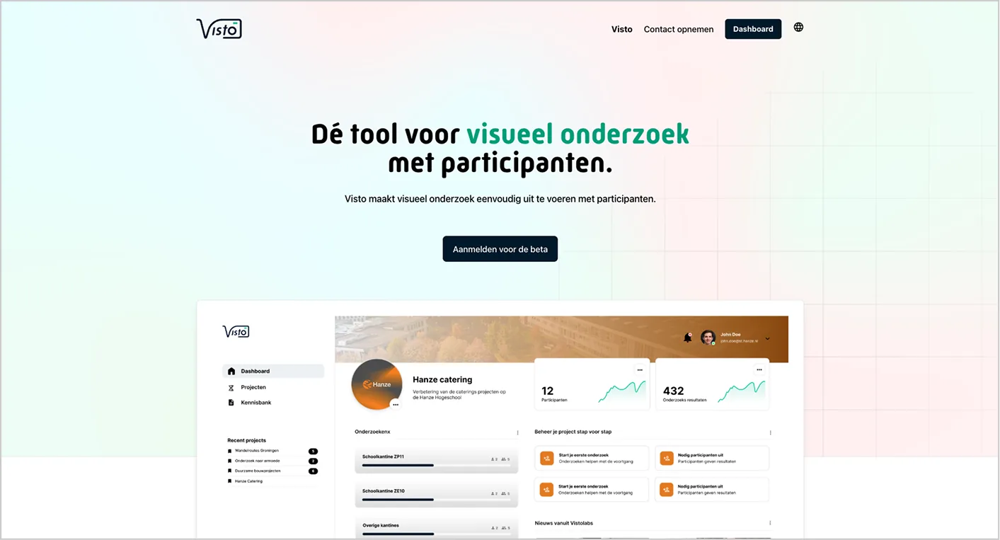 Screenshot van Visto